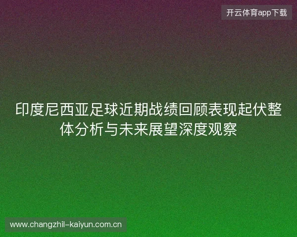 印度尼西亚足球近期战绩回顾表现起伏整体分析与未来展望深度观察